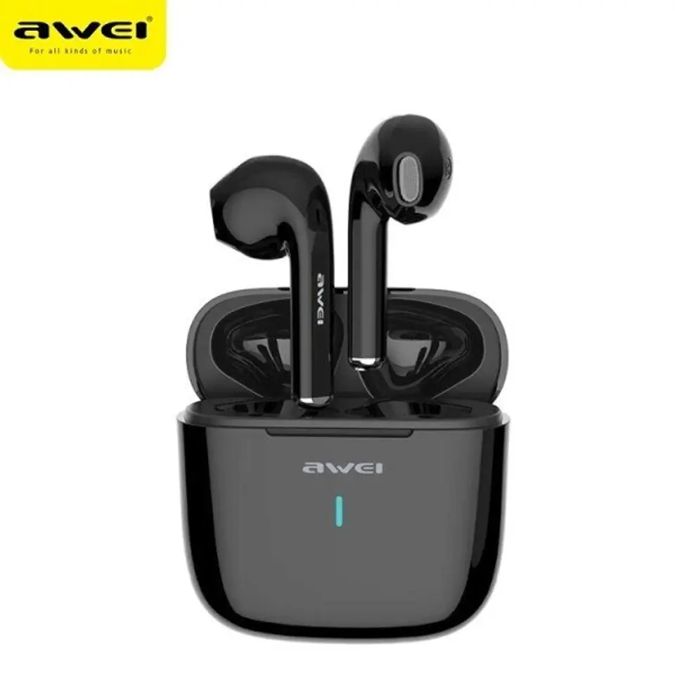 ⁨Bluetooth headphones 5.0 T26 TWS + dock station black⁩ at Wasserman.eu