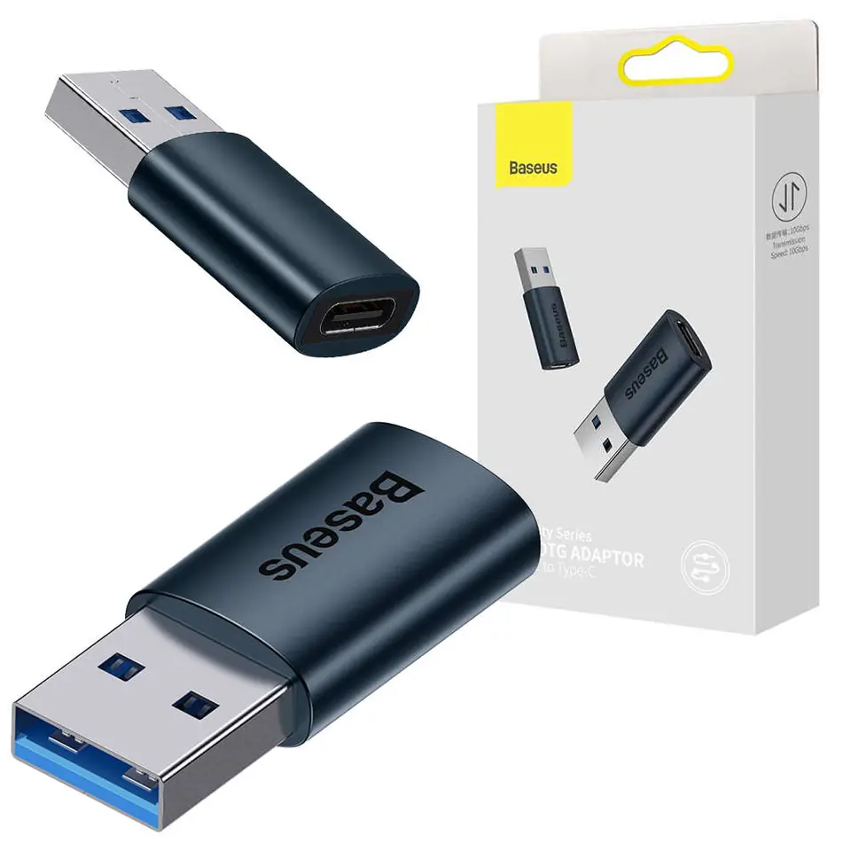 ⁨Baseus Ingenuity OTG Adapter USB 3.1 to USB-C Type C Black⁩ at Wasserman.eu