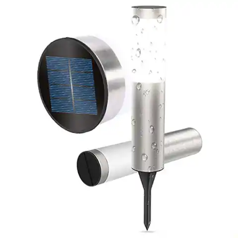 ⁨Solar-Gartenlampe FDTWLV Outdoor-Solarlampe 56cm Inox⁩ im Wasserman.eu