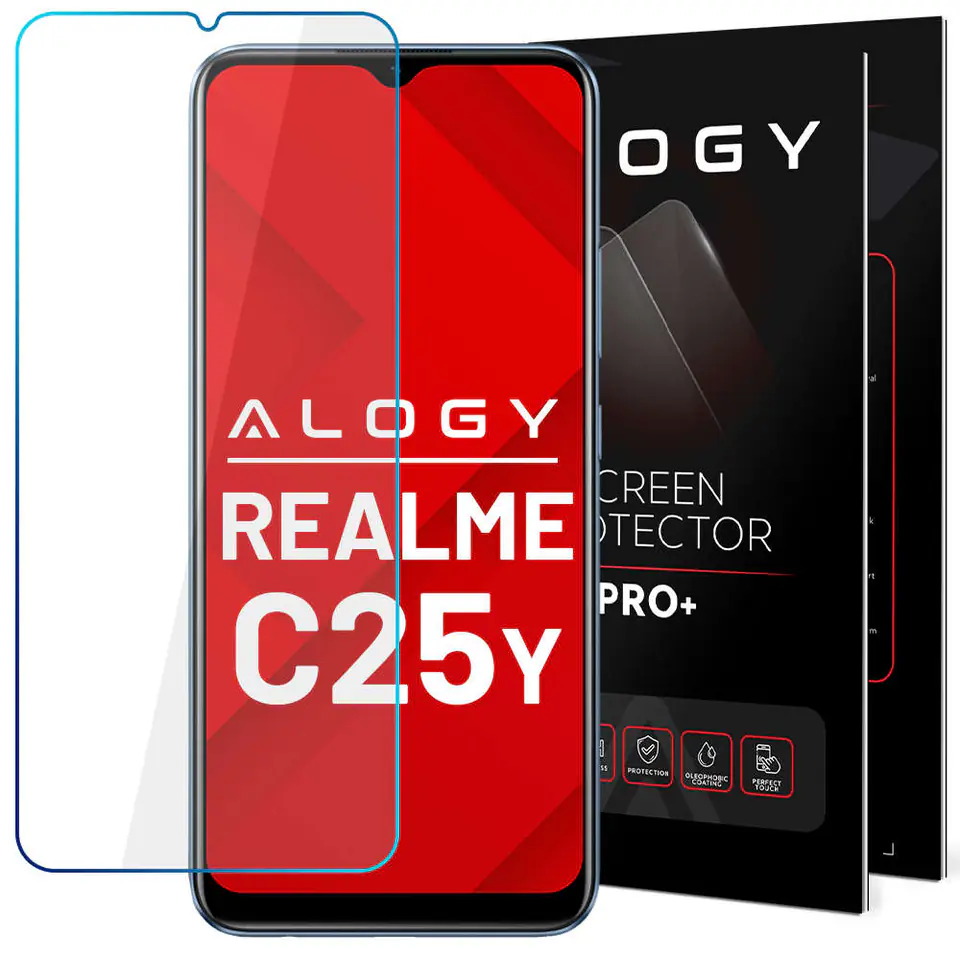 ⁨Szkło hartowane 9H Alogy ochrona na ekran do Realme C25y⁩ w sklepie Wasserman.eu