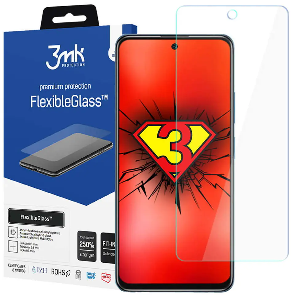 ⁨3mk Hybrid Protective Glass Flexible Glass 7H for Xiaomi Poco M4 Pro 5G⁩ at Wasserman.eu