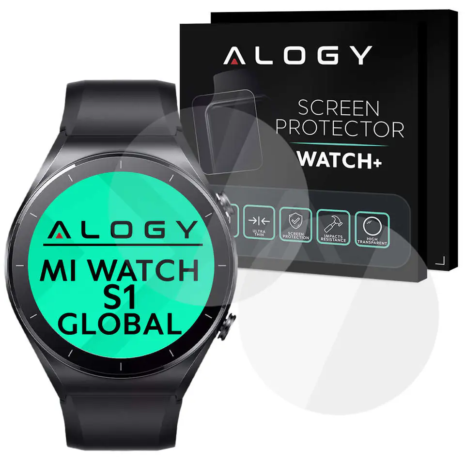⁨2x Szkło Hartowane ochronne na ekran Alogy do Xiaomi Mi Watch S1 Global⁩ w sklepie Wasserman.eu