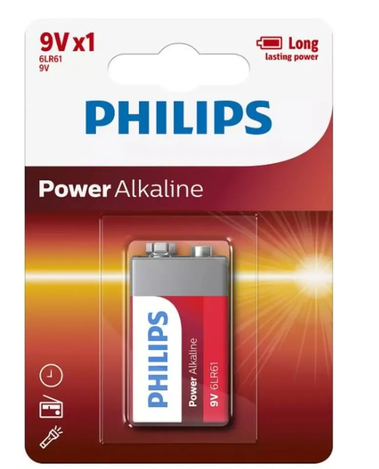 ⁨Bateria Power Alkaline 9V 1szt. blister (LR61)⁩ w sklepie Wasserman.eu