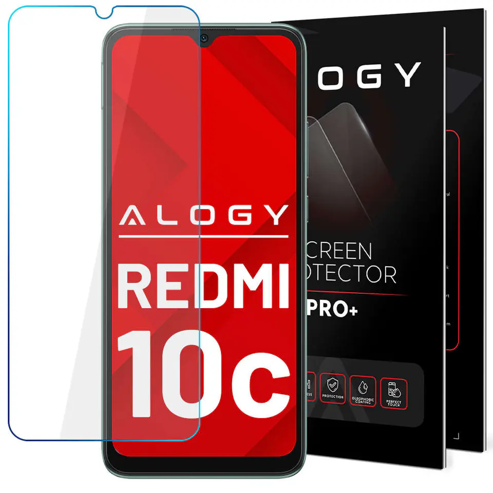 ⁨Szkło hartowane 9H Alogy ochrona na ekran szybka do Xiaomi Redmi 10c⁩ w sklepie Wasserman.eu