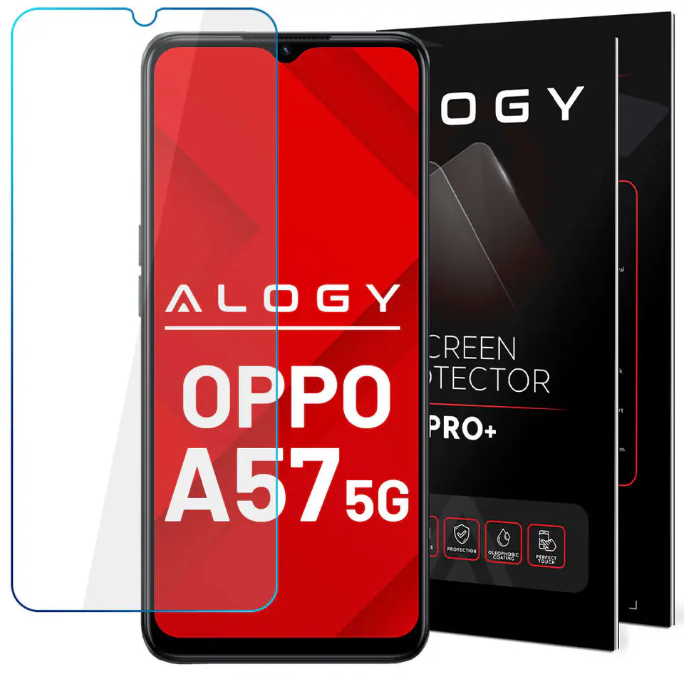 ⁨Szkło hartowane 9H Alogy ochrona na ekran szybka do Oppo A57 5G⁩ w sklepie Wasserman.eu