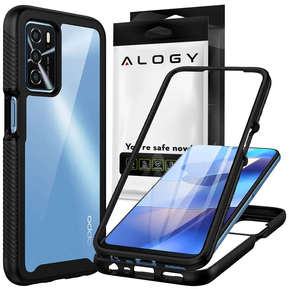 ⁨Etui na telefon Pancerne 360 obudowa Alogy Armor Case do Oppo A54s/ A16/ A16s⁩ w sklepie Wasserman.eu