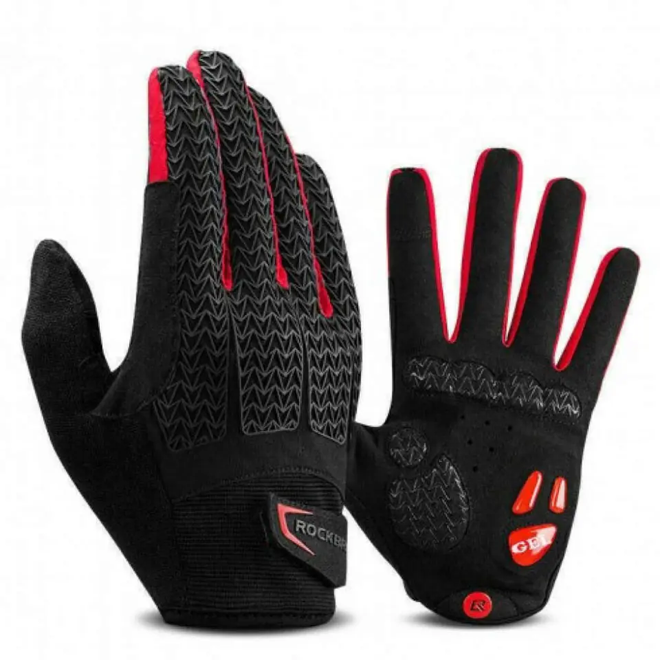 ⁨L RockBros Cycling Gloves S169-1BR-L Black-Red⁩ at Wasserman.eu
