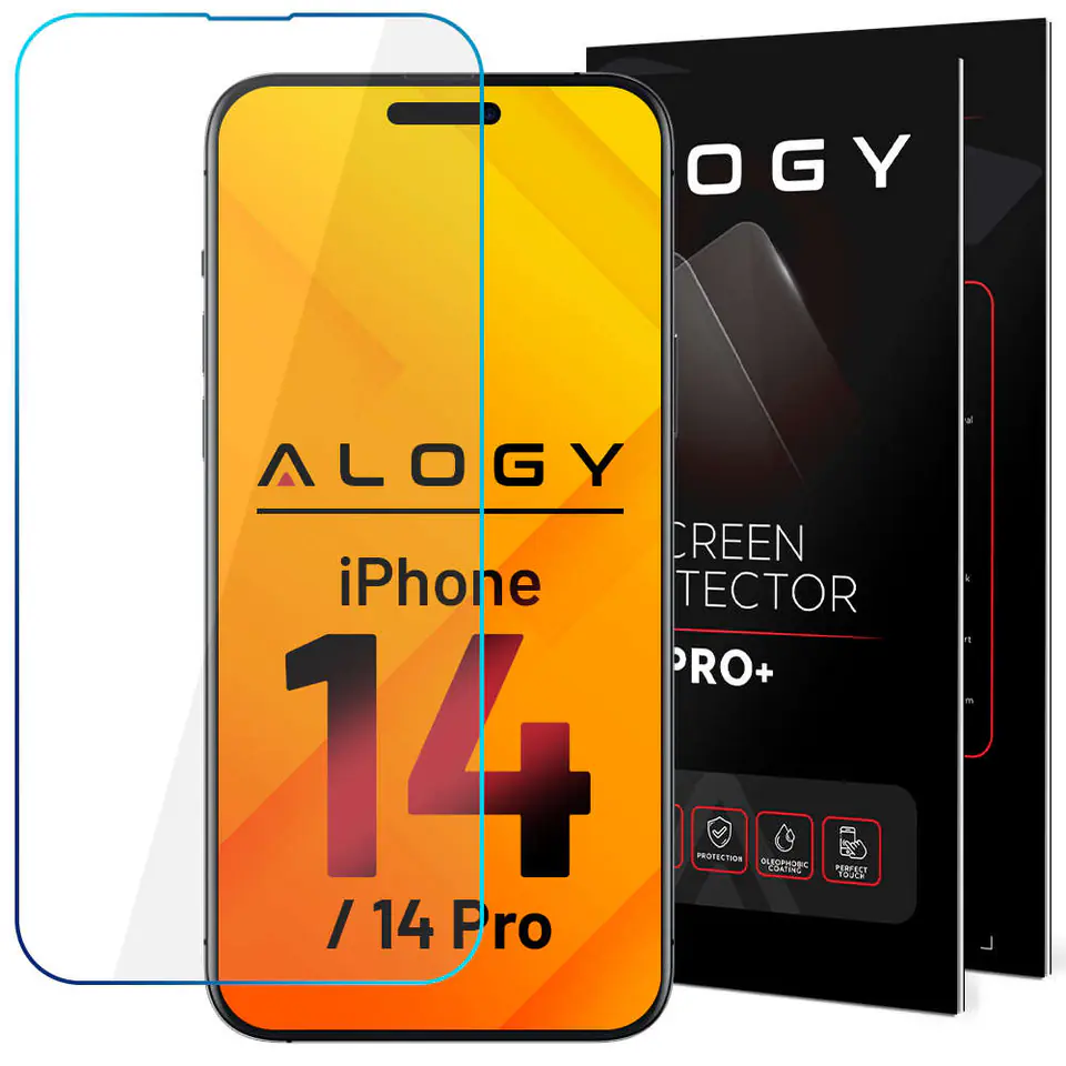 ⁨Szkło hartowane 9H Alogy ochrona na ekran do Apple iPhone 14/ 14 Pro⁩ w sklepie Wasserman.eu