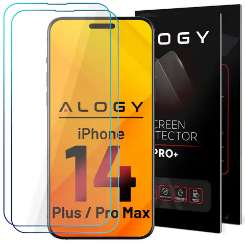 ⁨2x Szkło hartowane 9H Alogy ochrona na ekran do Apple iPhone 14 Plus/ 14 Pro Max⁩ w sklepie Wasserman.eu