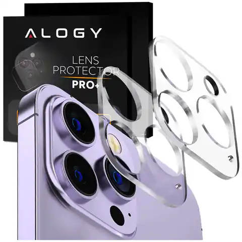 ⁨2x Szkło ochronne Alogy na obiektyw aparat lens do Apple iPhone 14 Pro/ 14 Pro Max⁩ w sklepie Wasserman.eu