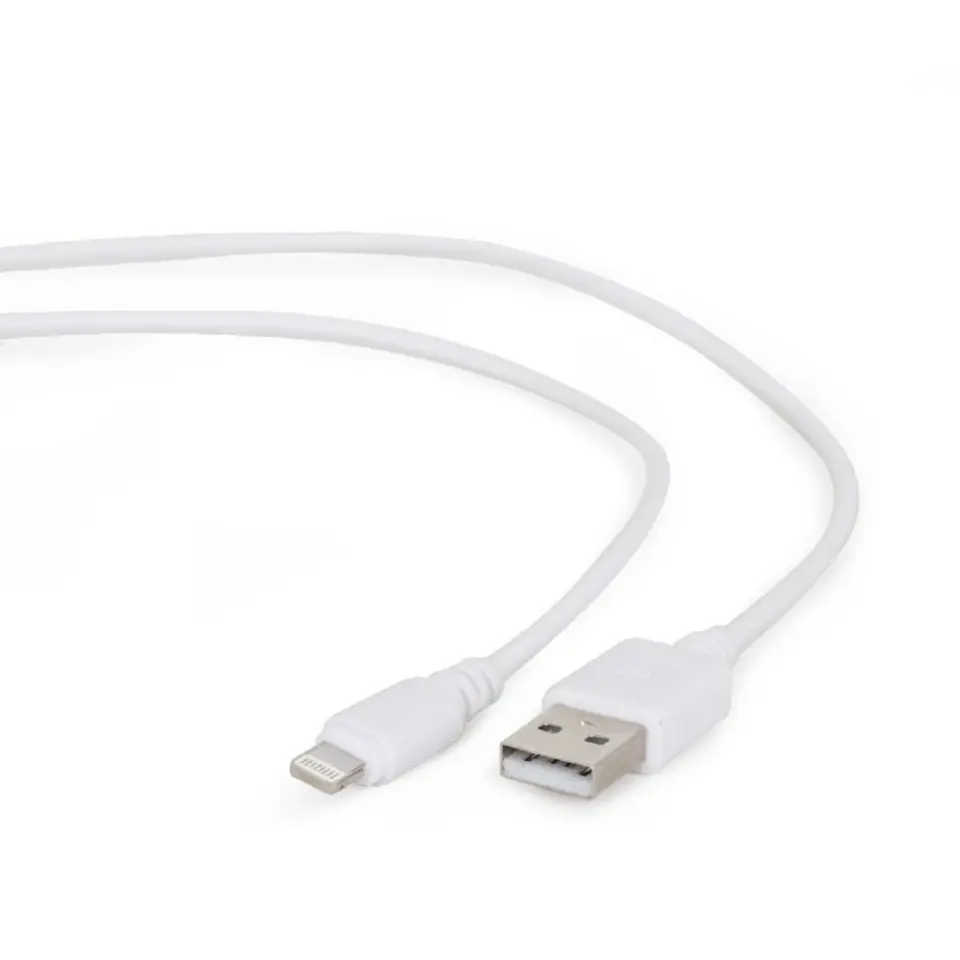 ⁨Kabel USB 8-pin 1m/biały⁩ w sklepie Wasserman.eu