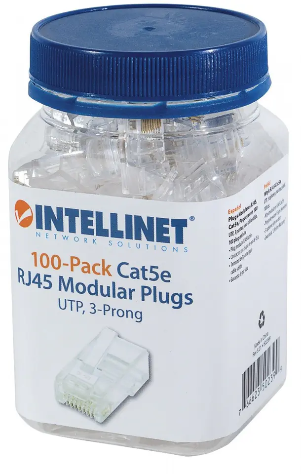 Modular Plugs RJ45 UTP for solid 8p8c Cat.5e 100pcs at Wasserman.eu