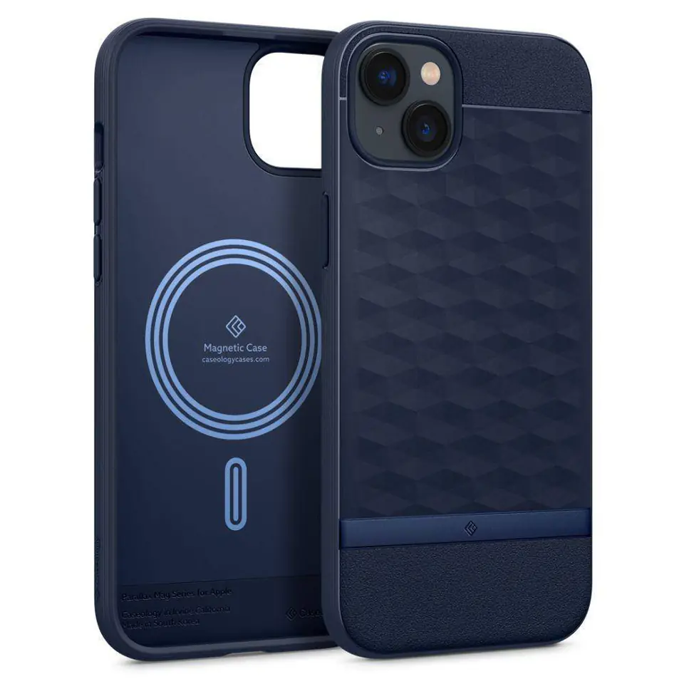 ⁨Spigen Caseology Parallax MAG iPhone 14 Plus 6,7" Magsafe Granatowy/Midnight Blue ACS04928⁩ w sklepie Wasserman.eu