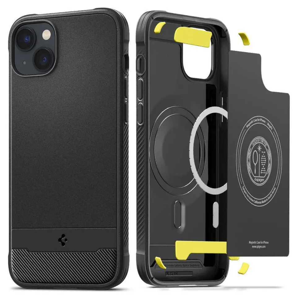 ⁨Spigen Rugged Armor MAG iPhone 14 Magsafe black/matte black ACS05036⁩ at Wasserman.eu