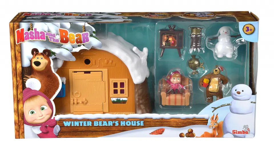 A set of miniatures Masha and the Bear - Winter Bear House at Wasserman.eu