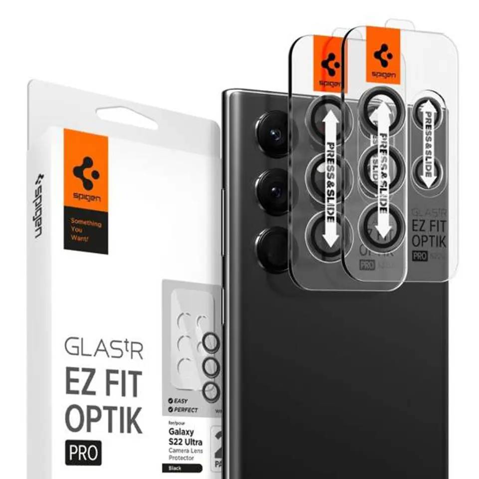 Kameraabdeckung SAMSUNG GALAXY S22 ULTRA Spigen Optik.TR Kameraschutz 2er-Pack schwarz im Wasserman.eu