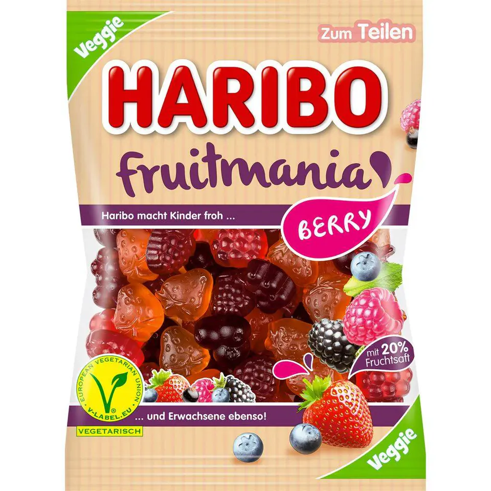 ⁨Haribo Fruitmania Berry Żelki Vege 160 g⁩ w sklepie Wasserman.eu