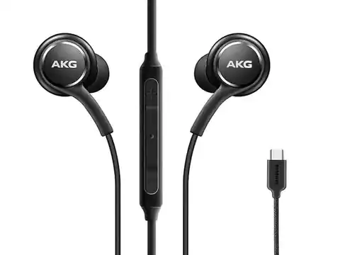 ⁨Słuchawki douszne Samsung AKG by harman EO-IC100BBE USB-C Type C czarne⁩ w sklepie Wasserman.eu