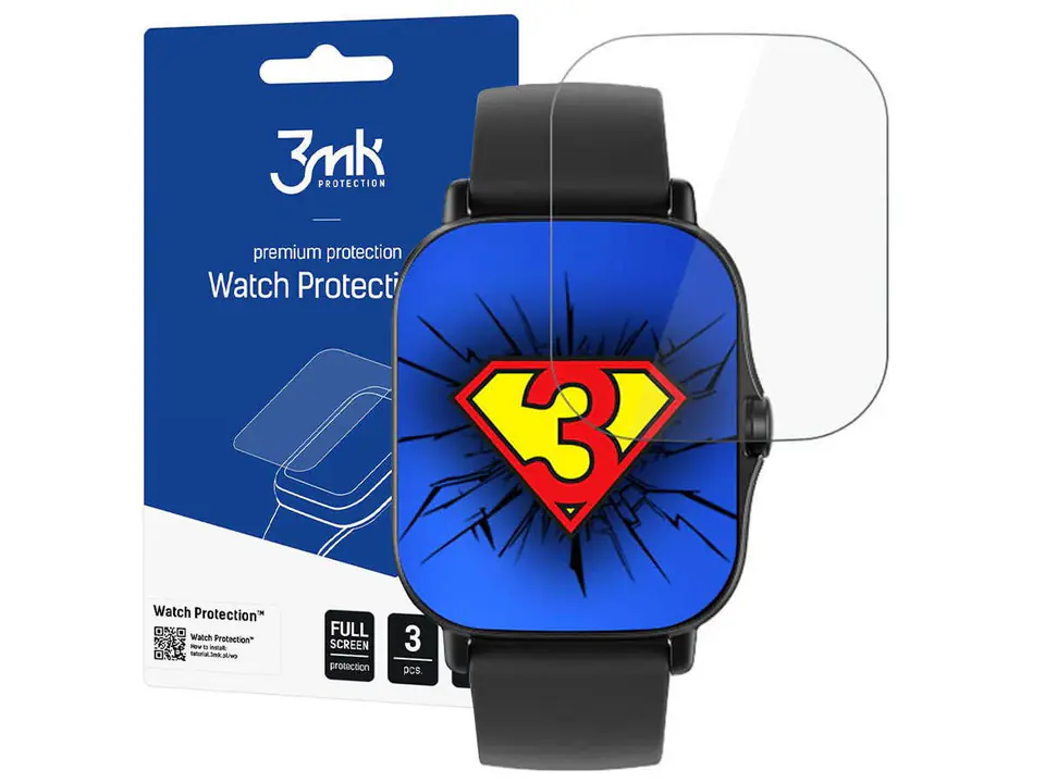 ⁨Screen Protector x3 3mk Watch Protection for Xiaomi Amazfit GTS 2/ 2e⁩ at Wasserman.eu