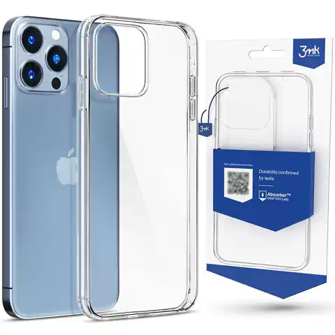 ⁨Silicone Protective Case for Apple iPhone 14 Pro 3mk Clear Case TPU⁩ at Wasserman.eu