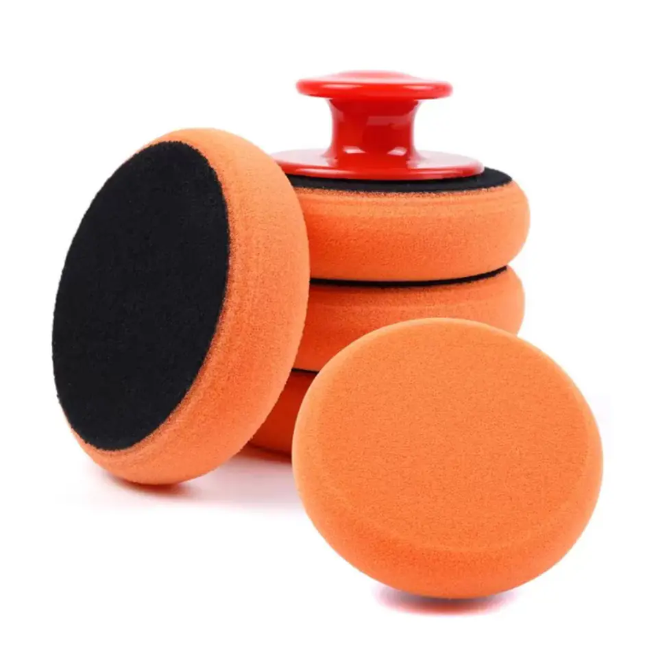 Zestaw gąbek do woskowania polerowania gąbki z uchwytem 125 mm 5 szt. amio-02903 w sklepie Wasserman.eu