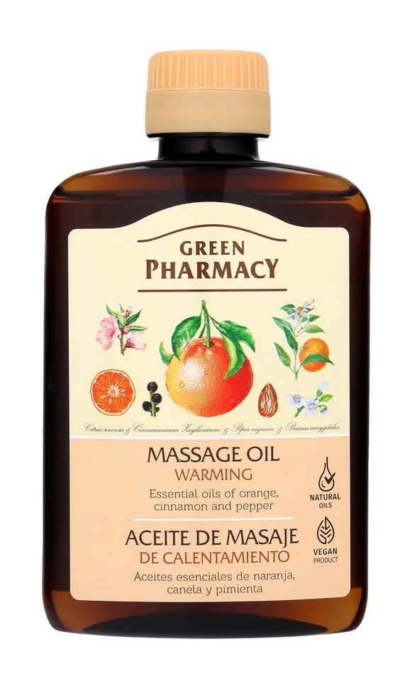 ⁨Green Pharmacy Warming Body Massage Oil 200ml⁩ at Wasserman.eu