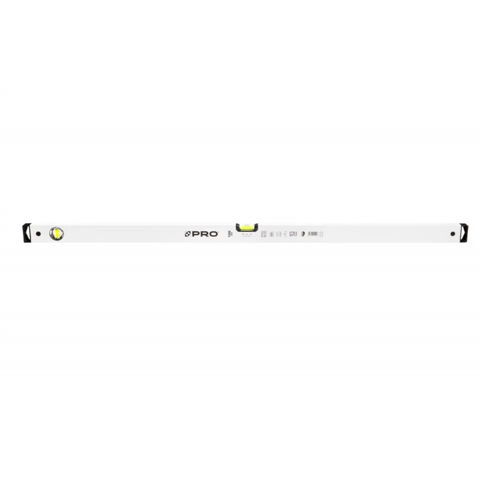 ⁨SPIRIT LEVEL WHITE HORIZONTAL AND VERTICAL INDICATOR DROP 2% 150 CM⁩ at Wasserman.eu