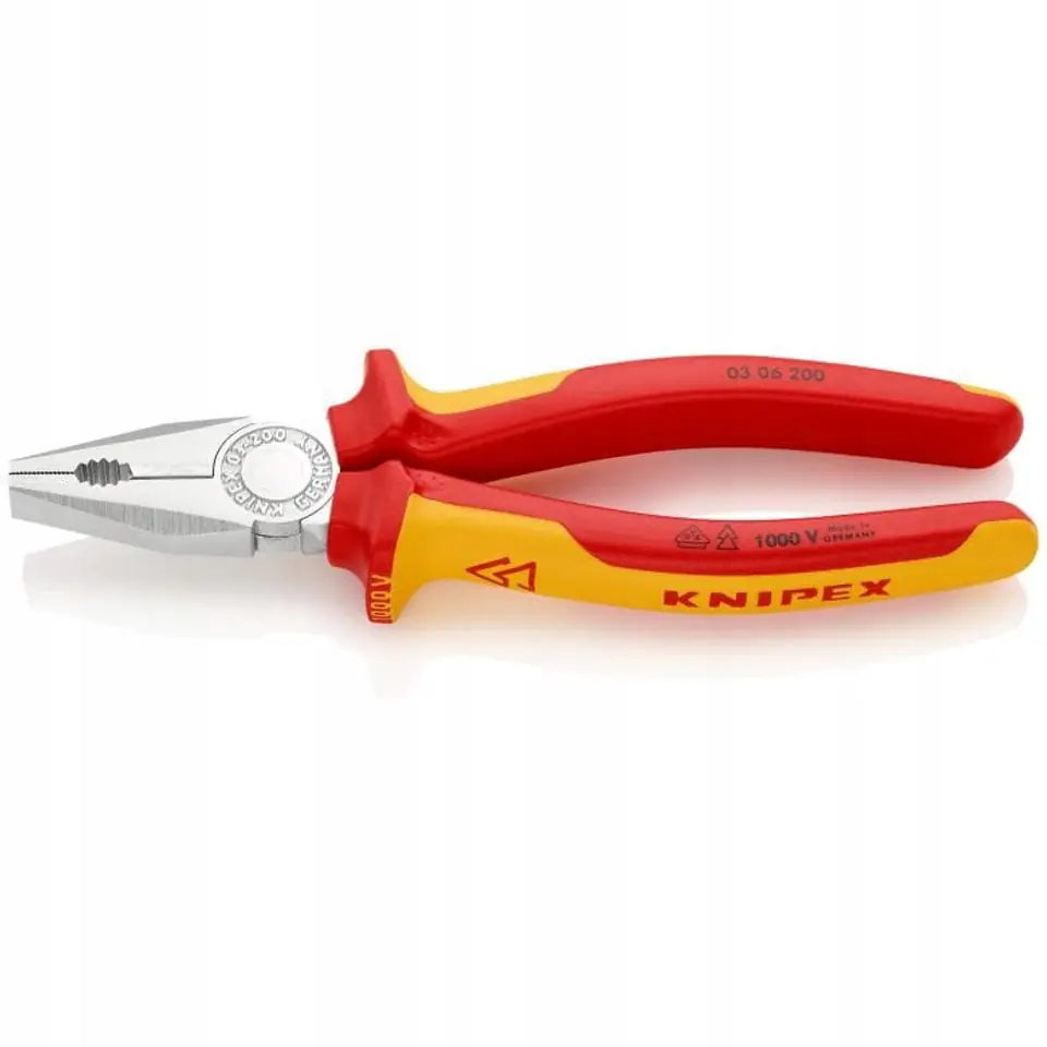 ⁨UNIVERSAL INSULATED PLIERS VDE 200MM⁩ at Wasserman.eu