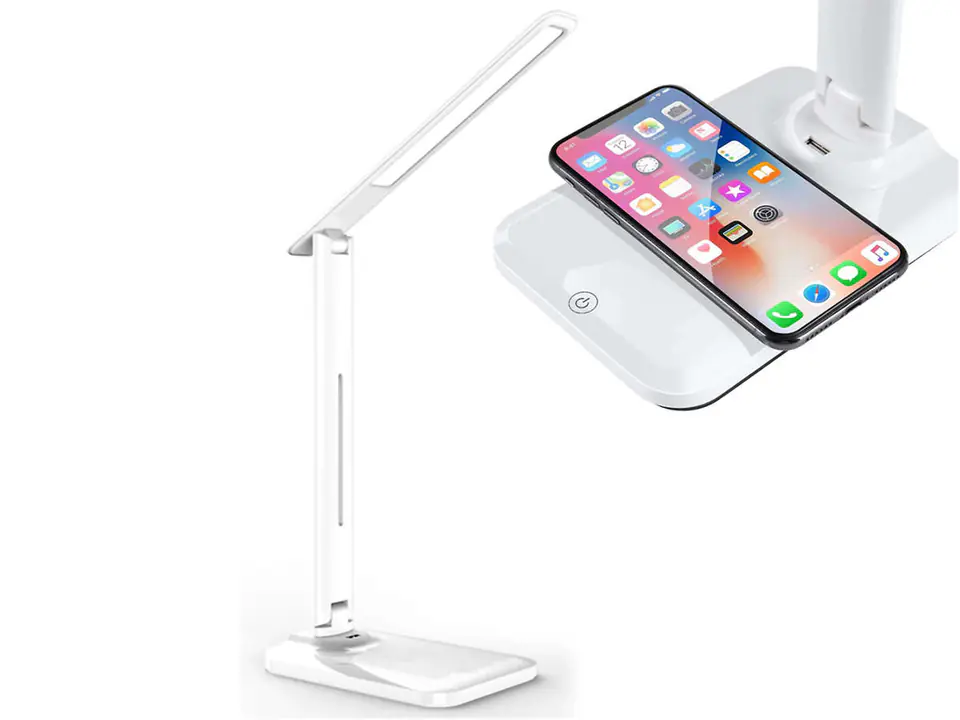 ⁨Alogy LED Desk Lamp with Qi Induction Charger 10W White⁩ at Wasserman.eu