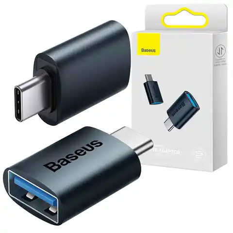 ⁨Baseus Mini OTG Adapter USB-A to USB-C Type-C Adapter Blue⁩ at Wasserman.eu