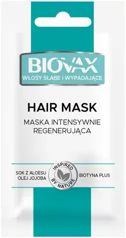 ⁨L`BIOTICA Biovax Hair Mask Maska do włosów intensywnie regenerująca -Włosy słabe i wypadające 20ml - saszetka⁩ w sklepie Wasserman.eu
