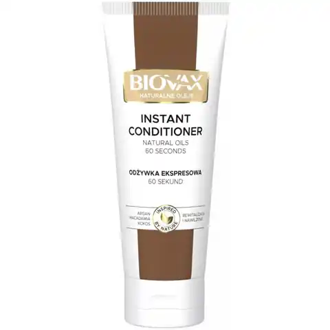⁨L'BIOTICA Biovax Hair Express Hair Conditioner - Natural Oils 200ml⁩ at Wasserman.eu