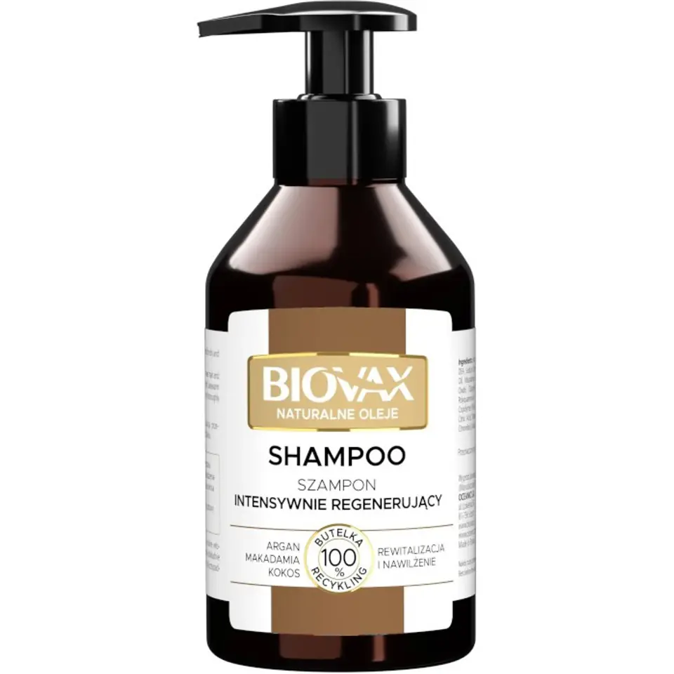 ⁨L'BIOTICA Biovax Intensive Regenerating Shampoo Natural Oils - Argan, Macadamia, coconut - 200 ml⁩ at Wasserman.eu