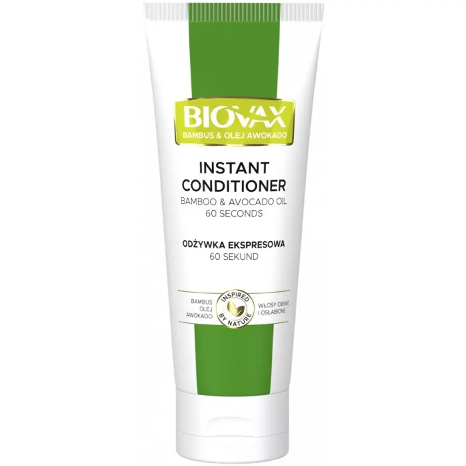 ⁨L'BIOTICA Biovax Hair Express Hair Conditioner - Bamboo & Avocado Oil 200ml⁩ at Wasserman.eu