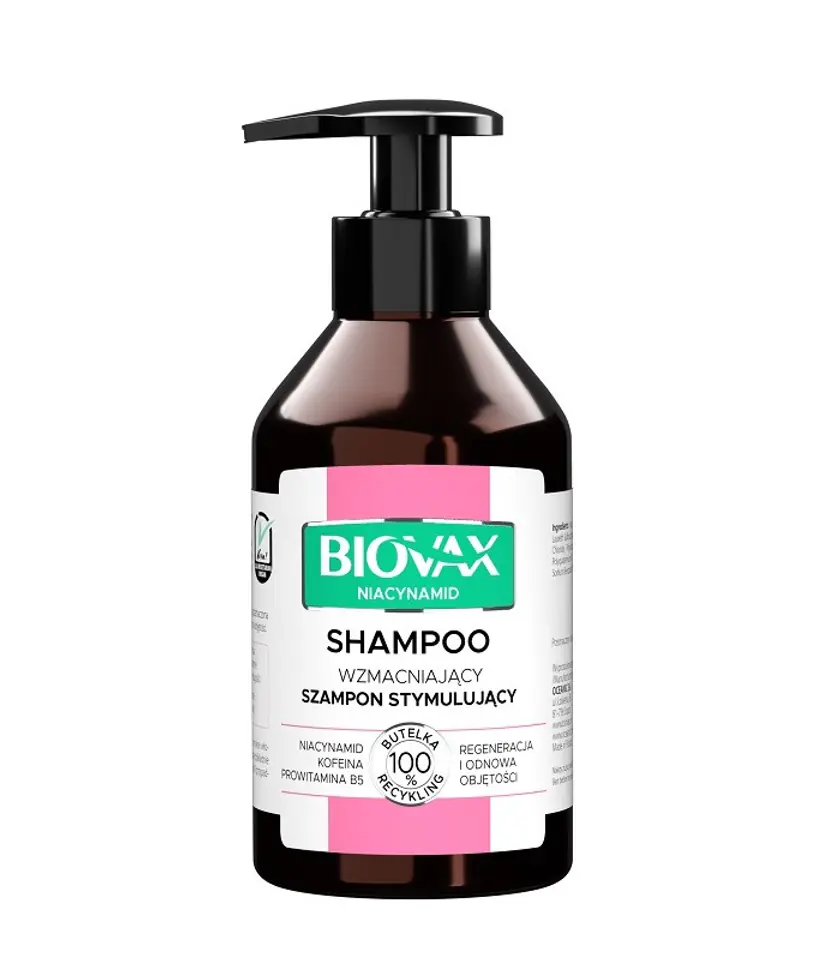 ⁨L'BIOTICA Biovax Niacinamide Strengthening Stimulating Shampoo with Niacinamide 200ml⁩ at Wasserman.eu