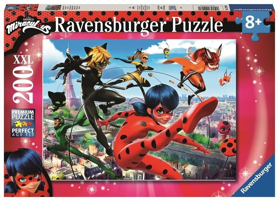 ⁨Puzzle 200 elementów Miraculum Biedronka i Czarny Kot⁩ w sklepie Wasserman.eu