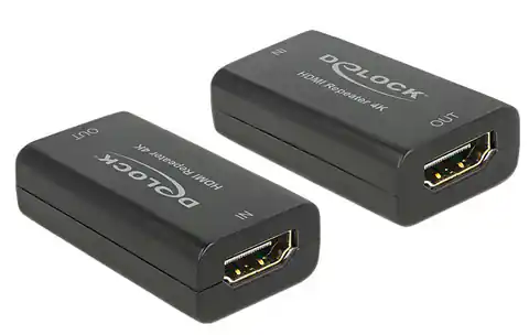 ⁨Adapter DELOCK HDMI-A - HDMI-A HDMI A 19pin (gniazdo)- HDMI A 19pin (gniazdo) 11403⁩ w sklepie Wasserman.eu