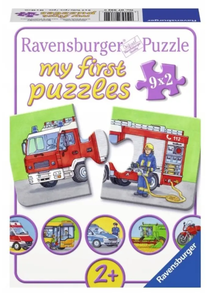 ⁨Puzzle 9x2 elementy Pojazdy⁩ w sklepie Wasserman.eu