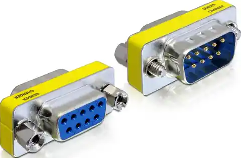 ⁨Adapter DELOCK D-Sub 9 (F) - D-Sub 9 (M) D-Sub 9-pin (gniazdo) - D-sub 9-pin (wtyk) 65249⁩ w sklepie Wasserman.eu