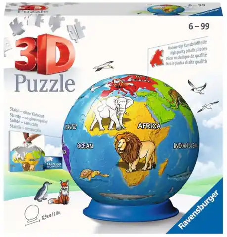 ⁨Puzzle 72 elementy 3D Kula, Dziecinny Globus⁩ w sklepie Wasserman.eu