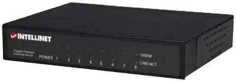 ⁨Przełącznik INTELLINET NETWORK SOLUTIONS Ethernet Gigabit Desktop 530347 8x 1 GbE⁩ w sklepie Wasserman.eu