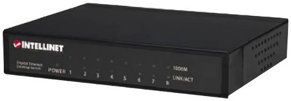 ⁨Przełącznik INTELLINET NETWORK SOLUTIONS Ethernet Gigabit Desktop 530347 8x 1 GbE⁩ w sklepie Wasserman.eu