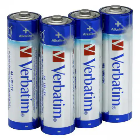 ⁨VERBATIM Alkaline AA batteries (LR06, FR6, R6, 15A, MN1500, AM3, UM3, HP7) 4 pcs. 49921⁩ at Wasserman.eu