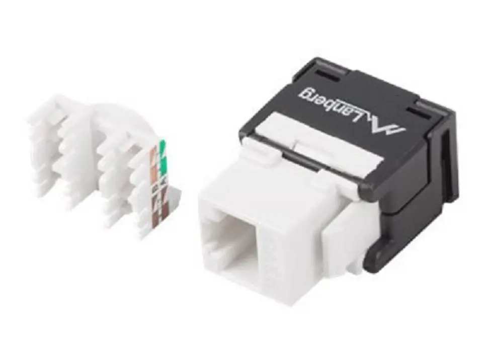 ⁨Keystone module RJ45 - LSA UTP cat.6a 180 degrees to the assembly box⁩ at Wasserman.eu