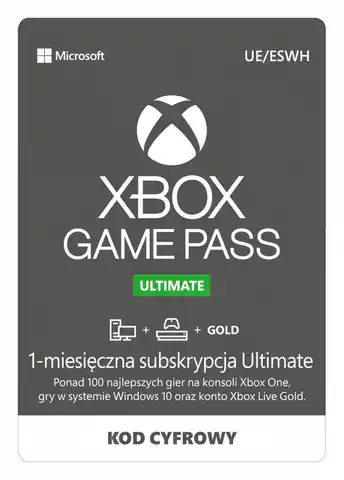 ⁨Subskrypcja ESD Game Pass Ultimate Retail 1M QHW-00008⁩ at Wasserman.eu