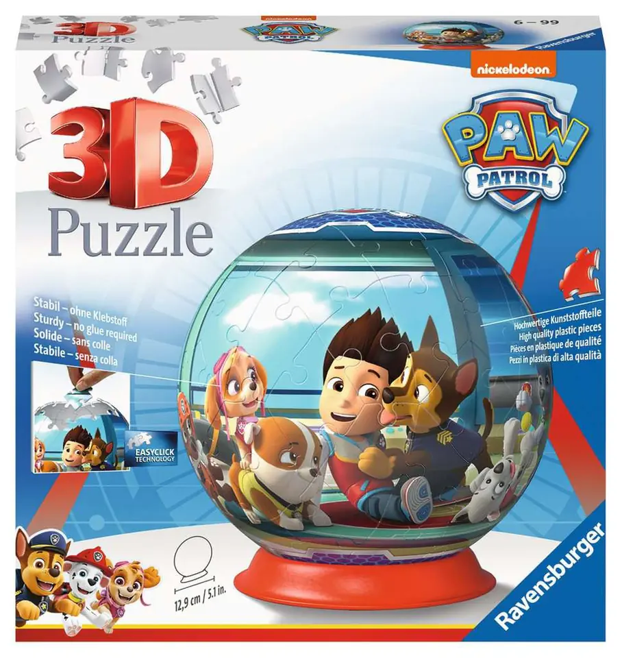 ⁨Puzzle 72 elementy 3D Kula, Psi Patrol⁩ w sklepie Wasserman.eu