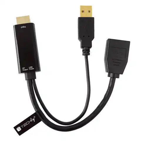 ⁨Adapter TECHLY ICOC HDMI-DP12A HDMI - DisplayPort + USB⁩ at Wasserman.eu