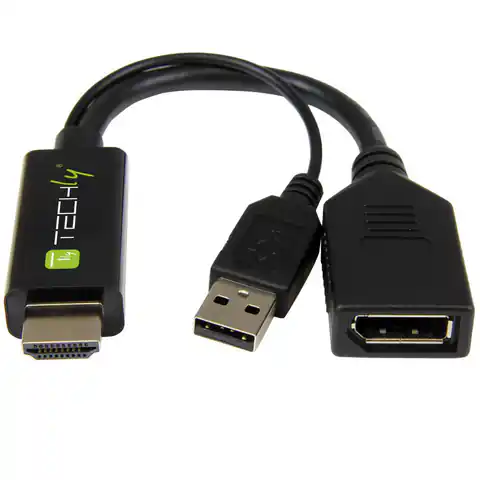 ⁨Adapter TECHLY ICOC HDMI-DP12A60 DisplayPort - HDMI + USB⁩ w sklepie Wasserman.eu