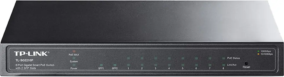 ⁨TP-Link JetStream 8-Port Gigabit Smart PoE+ Switch with 2 SFP Slots⁩ at Wasserman.eu