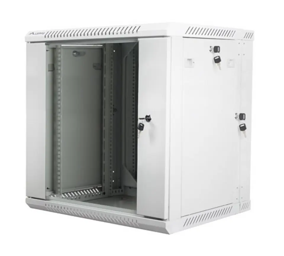 ⁨Szafa instalacyjna wisząca dwusekcyjna 19'' 12U 600X600mm szara⁩ w sklepie Wasserman.eu